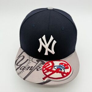 New York Yankees New Era‎ 59Fifty Baseball Hat Cap Black Sz 7 1/4 Wool Blend MLB